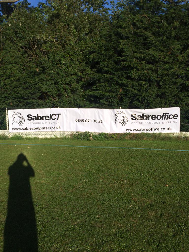 Great to see our sponsors banner up at Blackwood cricket club @BlackwoodCC @SabreOffice #localsponsorship