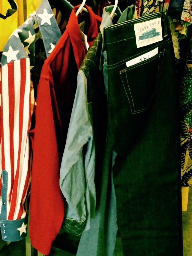 dyllhodg's tweet image. Having a blast at #PatternStore. Come hang! $20 rack, 30% off rack and some great vintage racks by local designers.