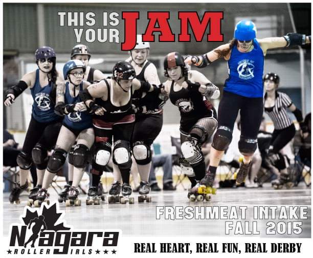 niagararollers's tweet photo. #niagararollers is having freshmeat intake! C'mon and roll with us! RT if you are trying out! #derby love #freshmeat http://t.co/KchZZyksvJ