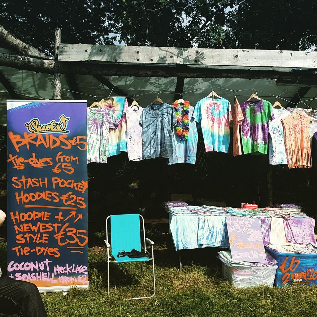 QuotaClothing's tweet photo. Our vibrant stall at knockanstockan festival last weekend! Place was nuts - big thank you to the supporters ✌ http://t.co/ORgZxQQUoA