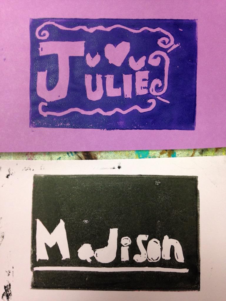 KlmausMaus's tweet photo. More block printing!!! #elementaryartcamp #amazingkids #lovemyjob @LCABULLDOGS http://t.co/bEvRiKYwHr