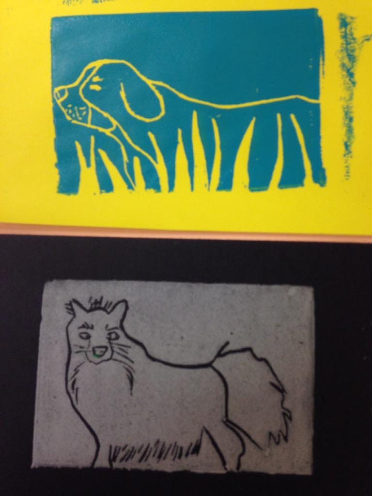 KlmausMaus's tweet photo. More block printing!!! #elementaryartcamp #amazingkids #lovemyjob @LCABULLDOGS http://t.co/bEvRiKYwHr