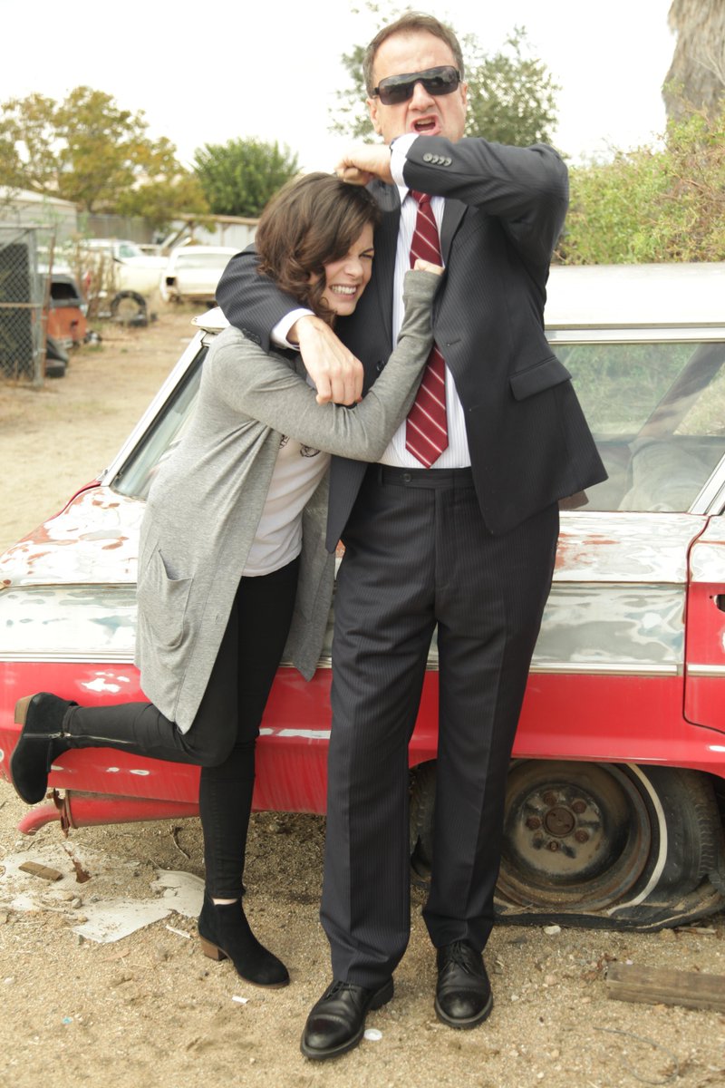 EndgameARG's tweet photo. Behind the Scenes: Pinstripe keeping Stella in line...again. #AncSoc #Endgame #TBT http://t.co/xOm8yvZ4HW