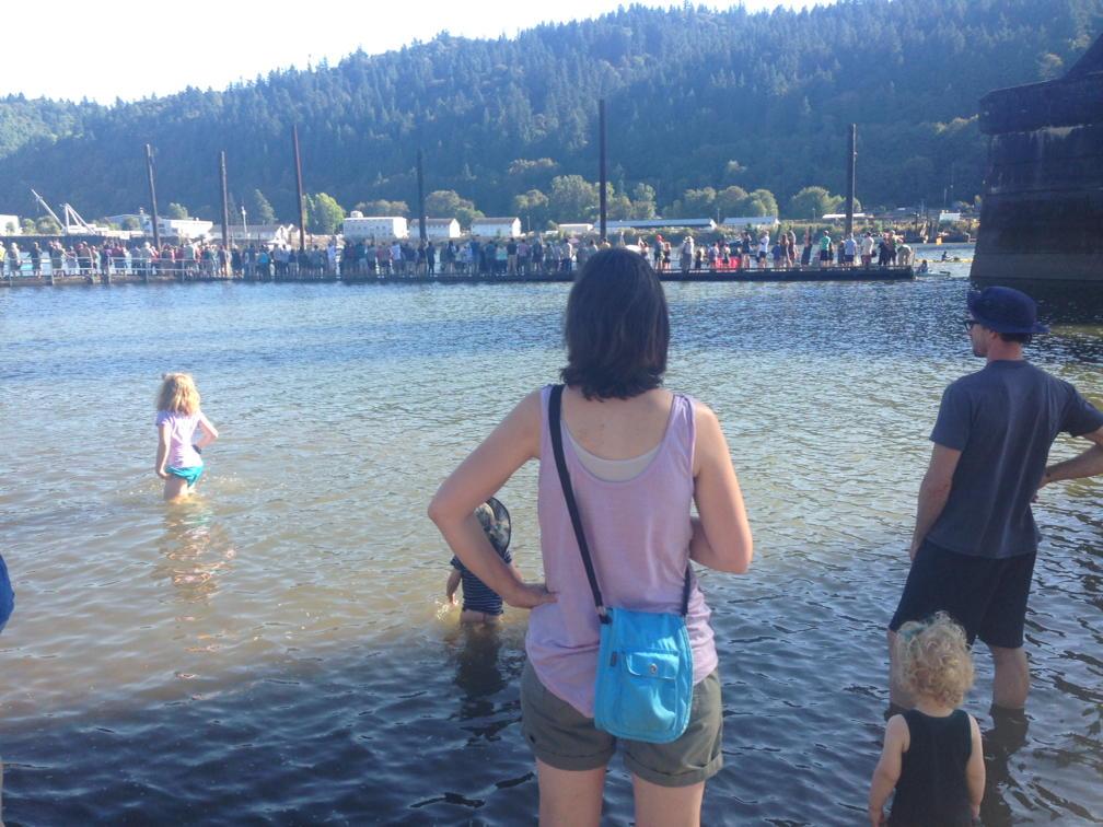 mollykyoung's tweet image. Just found the baby #shellnopdx protest