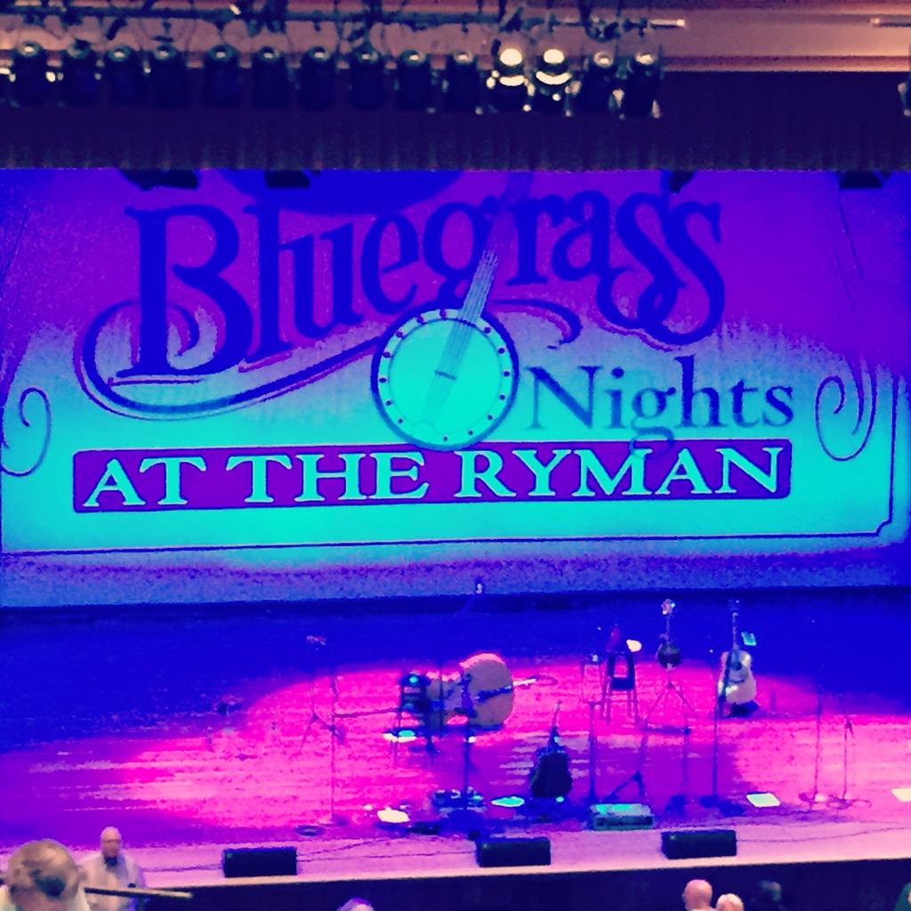 It's a SOLD OUT show tonight at @TheRyman! We are about to take the stage! #bluegrassnights #nashville