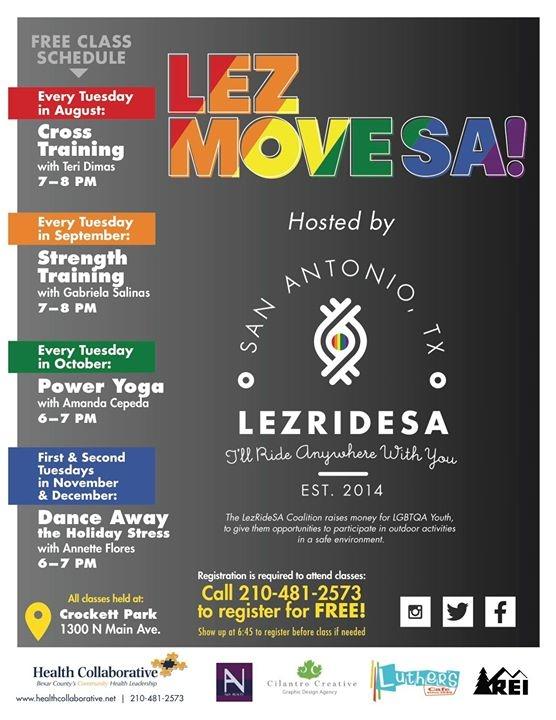 andyrock1281's tweet photo. It's the @LezRideSA fitness in the park schedule! Lez do this ladies! http://t.co/9yQsaNkq7p