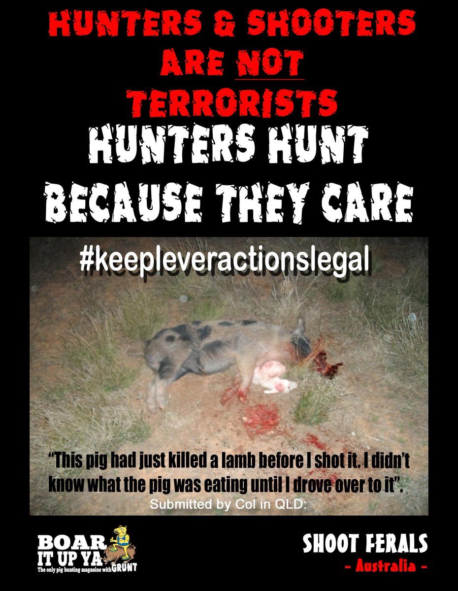 BoaritupYa's tweet photo. Hunters &amp; Shooters are NOT Terrorists. Hunters hunt because they care. http://t.co/HS7lMMwKvk
