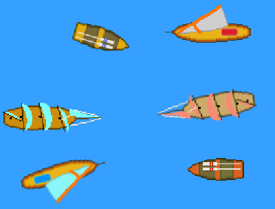 And the ships are done :) Now for the islands and flags! #gamedev