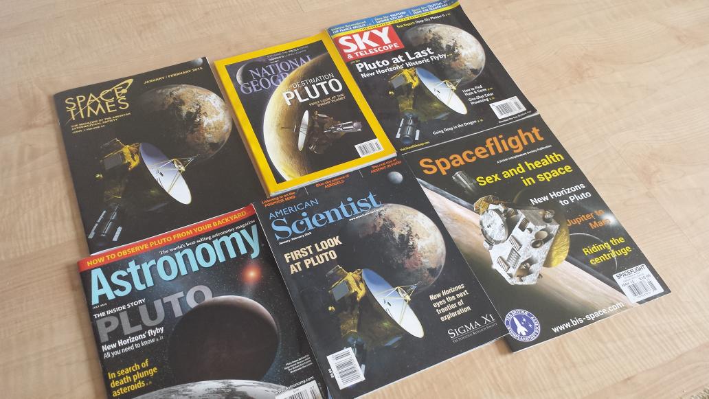 RadHardened's tweet photo. Collecting mags w/ our @NASANewHorizons mission on cover. Nice headline placement, @BIS_spaceflight  ;) ISO @nature http://t.co/wuYXwsIQFw