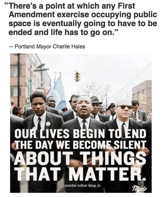 Eric_Ivy's tweet image. A difference in leadership.  #Fennica #ShellNo #ShellNoPDX @Greenpeace @MayorPDX #MLK #1stAmendment @greenpeaceusa