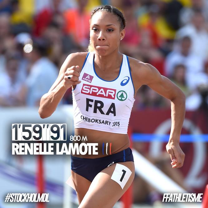 FFAthletisme's tweet image. Rénelle Lamote vainqueur en 1'59''91 sur 800 m au Meeting Diamond League de #StockholmDL !