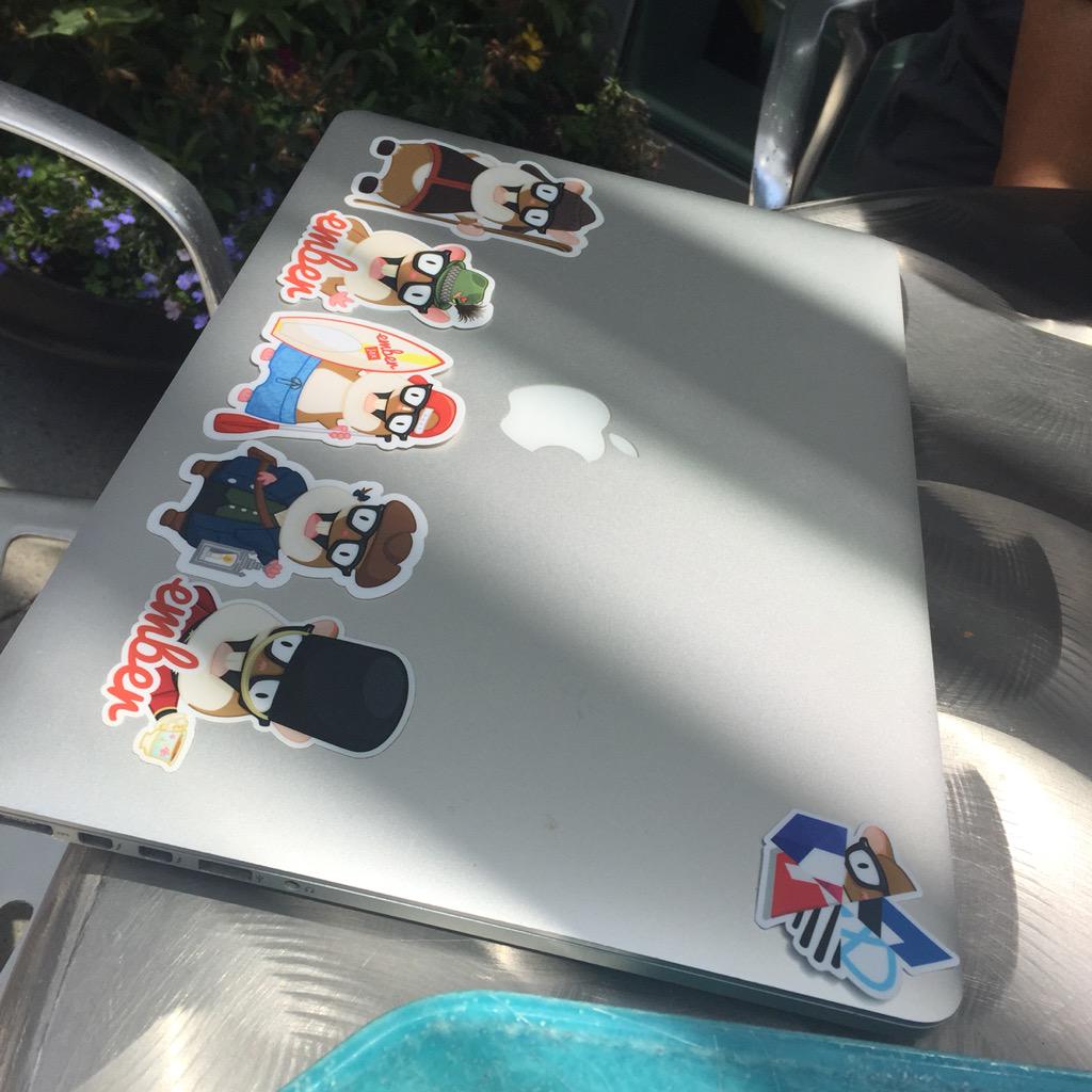 ladyleet's tweet photo. Very happy to see @joshuagross at lunch and get @emberjsmunich @ember_jax @BostonEmber @ModernWebUI added to his Mac! http://t.co/wvDYUtMM5Z