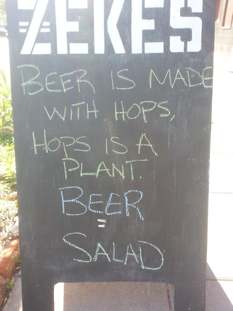 ZekesUnchained's tweet photo. This is how we think. #drinklocal #mnbeer http://t.co/InkUrTLSS4