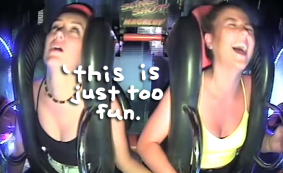 Irish girl passes out twice on #Slingshot ride BUT makes fun of herself aft...