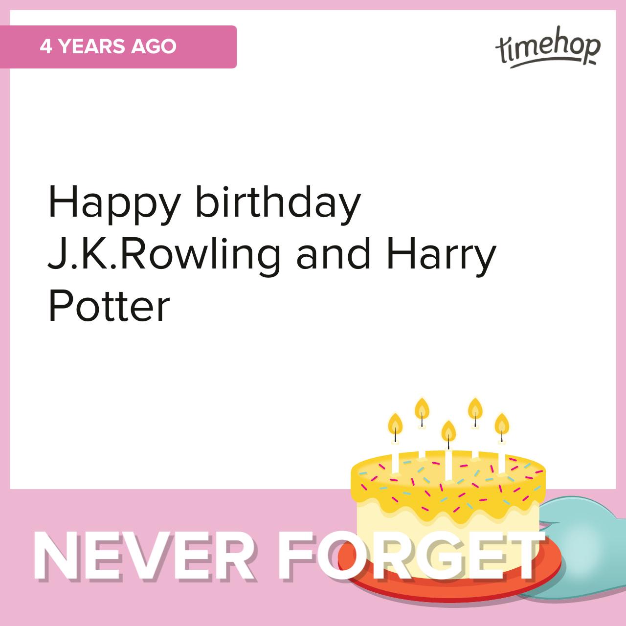 Happy Birthday J.K.Rowling and Harry Potter  