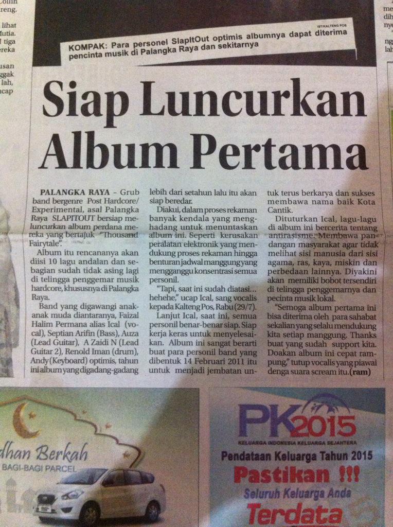 Terimakasih @KaltengPosNews yang udah bahas tentang progress album <a href="/slapitoutband/">𝐒𝐋𝐀𝐏𝐈𝐓𝐎𝐔𝐓</a> ,sampe bertemu di hari launching :)