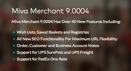 miva's tweet photo. #MivaMerchant 9.0004 is out! http://t.co/S2oMSsBu8L Wish list, saved basket, registry capabilities & much more http://t.co/UNiQ9JPJRG