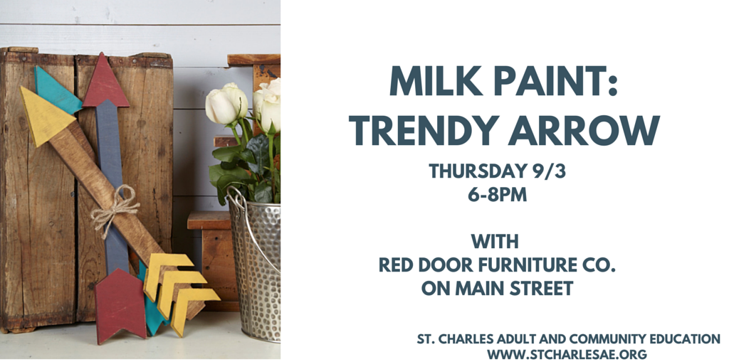 StCharlesAE's tweet photo. Play with milk paint with Red Door Furniture Co in a class Sept. 3! Register here http://t.co/pBUbSWjoS2 http://t.co/dmd7MAS8ft