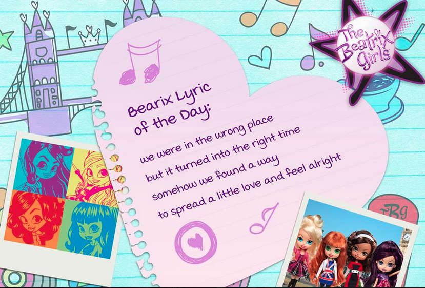 TheBeatrixGirls's tweet photo. @TheBeatrixGirls #LyricOfTheDay is from their hit song, 'Wrong Place!' 
Listen along on @Spotify #MusicMonday http://t.co/4tB0rBAwKb