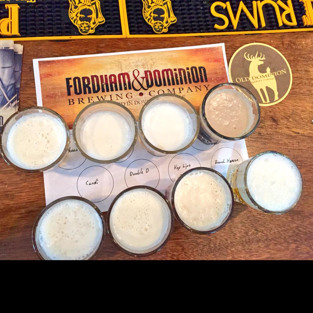 Sampler's for all 8 beers on tap here <a href="/Cockeysdining/">Cockey's Fells Point</a> #FoDoBrewing #DrinkLocal #DrinkCraftBeer <a href="/FoDoBrewing/">Fordham & Dominion Brewing Co.</a> 🍻