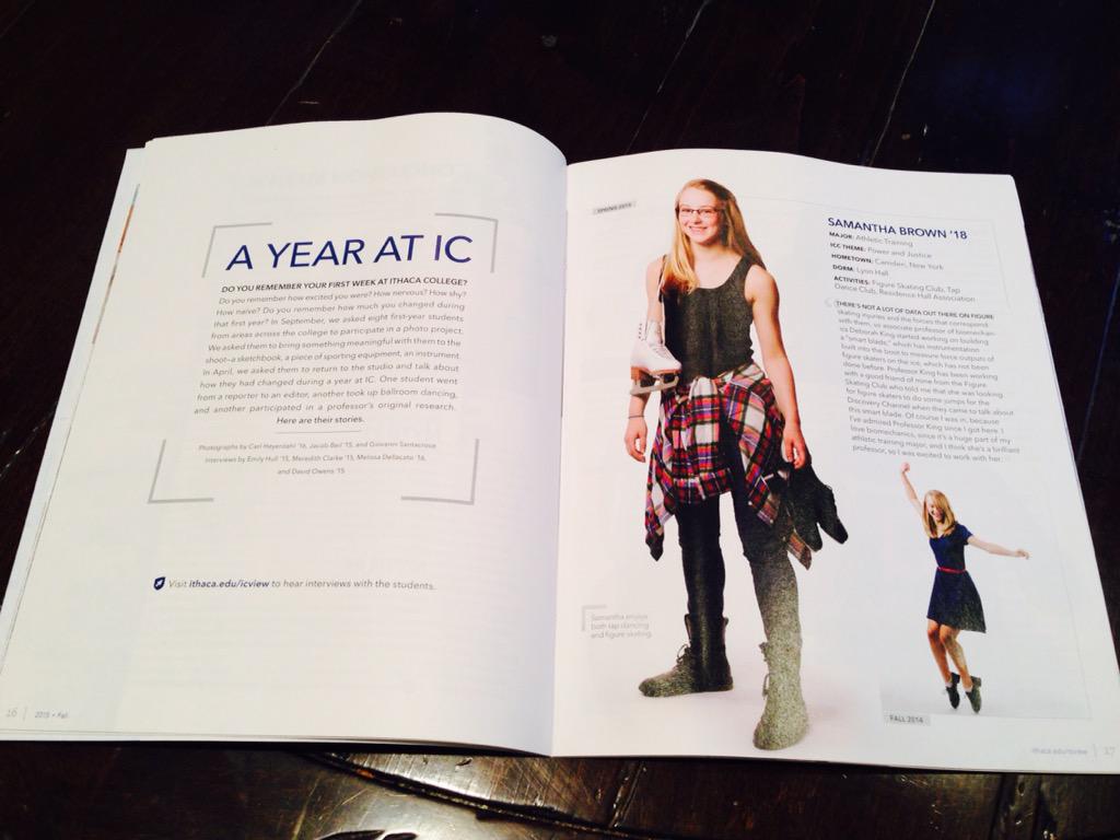 EmilyAnnHull's tweet photo. Check out this awesome project I worked on this year @IthacaCollege in the latest #ICView http://t.co/wojhF9bUbs http://t.co/xsnI5R7ZeM