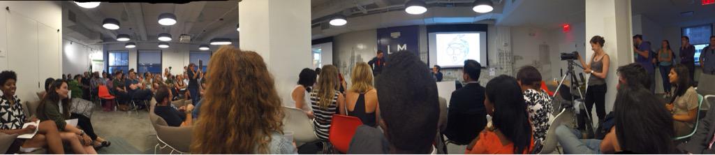 StartupInstNYC's tweet photo. We're #LiveFromTomorrow tonight. #Startup the belly laughs! @LMHQ_NYC http://t.co/13TXDeVjQ6