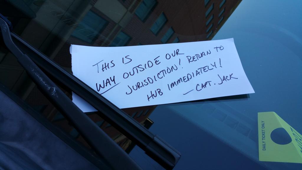 AVAAntares's tweet photo. Spotted this custom car at #GenCon. Had to play along! #Torchwood #DoctorWho #CaptainJack #anonymousnotes http://t.co/io4BeBR4Su