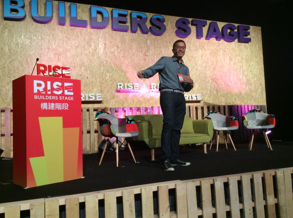 localiiz's tweet photo. Mr Builder himself @ericnakagawa talking on the #builderstage #RISEConf http://t.co/3nqsq9YZk1