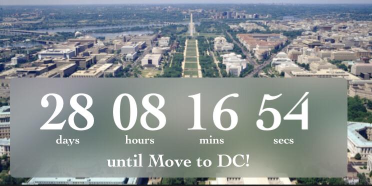 NUETYA9's tweet image. Less than a month!!! #MoveToDC