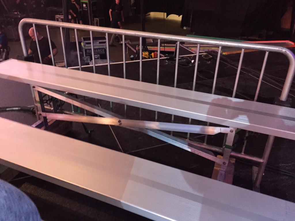 #3DoorsDown front row bleachers on stage ! #ESPNMusic ready to rock n roll