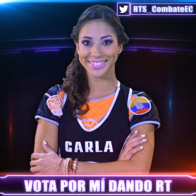 RTS_CombateEc's tweet photo. @CarlaECombate es una de las nominadas, ¡para salvarla vota dándole RT a este tweet! Sólo contarán los RTs, no citas. http://t.co/aNYVAhiOoY
