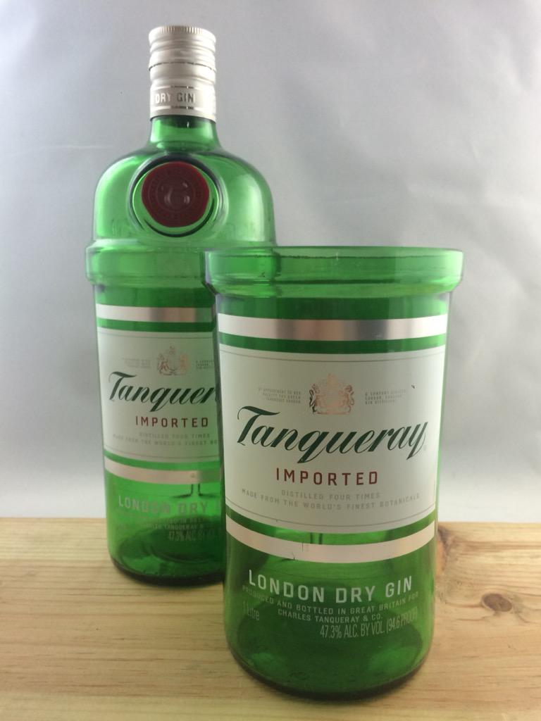 PMGlass's tweet photo. Big green cocktail glasses made from @Tanquerayusa bottles! #recycle #upcycle #remadehour #green #gin #tanquerayrocks http://t.co/3LgFPwN2xp