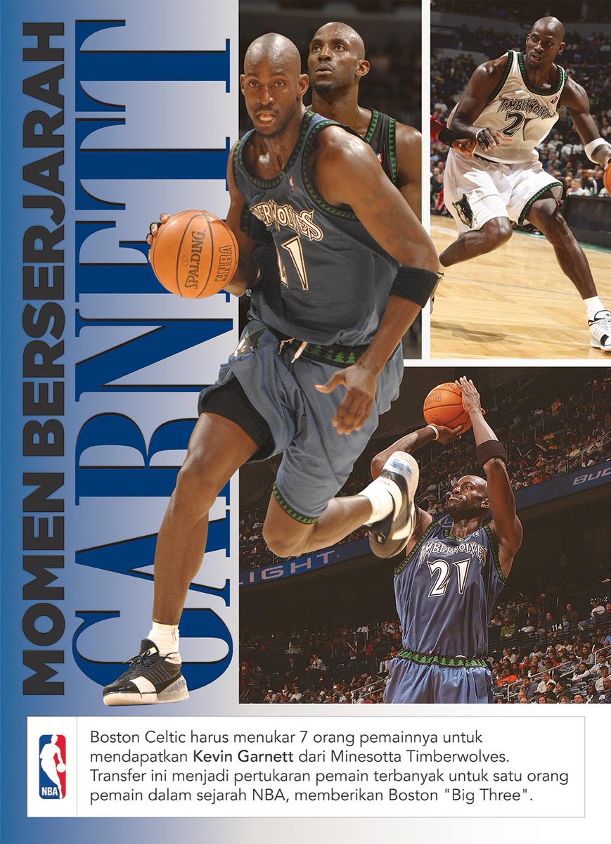 NBA_Indonesia's tweet photo. Hari ini, 8 tahun yang lalu, Kevin Garnett dari @MNTimberwolves ditukar dengan tujuh orang pemain oleh Boston Celtic! http://t.co/wjAKM01VG2