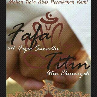 nicholasego's tweet photo. Baarakallahu laka wabaraka ‘alaiyka wa jama’a baiynakuma fii khoir. (Fajar&amp;Atin). Smga bsk akadnya brjalan lncar boy. http://t.co/3WISOkAJst