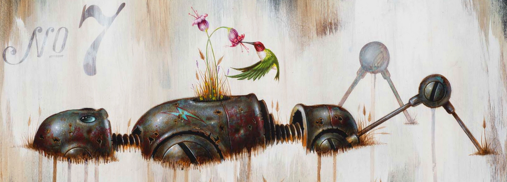 SlateUp's tweet image. #robot art showing dichotomy between life &amp;amp; broken machines is absolutely a beautiful form to #expressyourself #KMNDZ