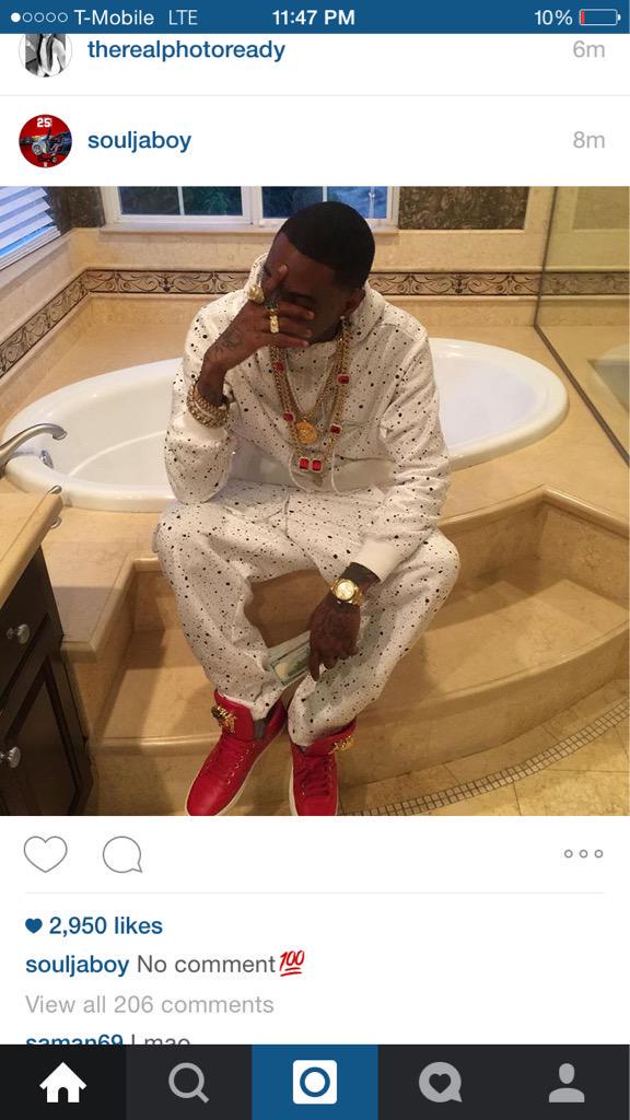 TheRaceDraft's tweet photo. Hey @MeekMill, you know your diss track sucked when Soulja Boy is disappointed http://t.co/FPEkvDcqJw