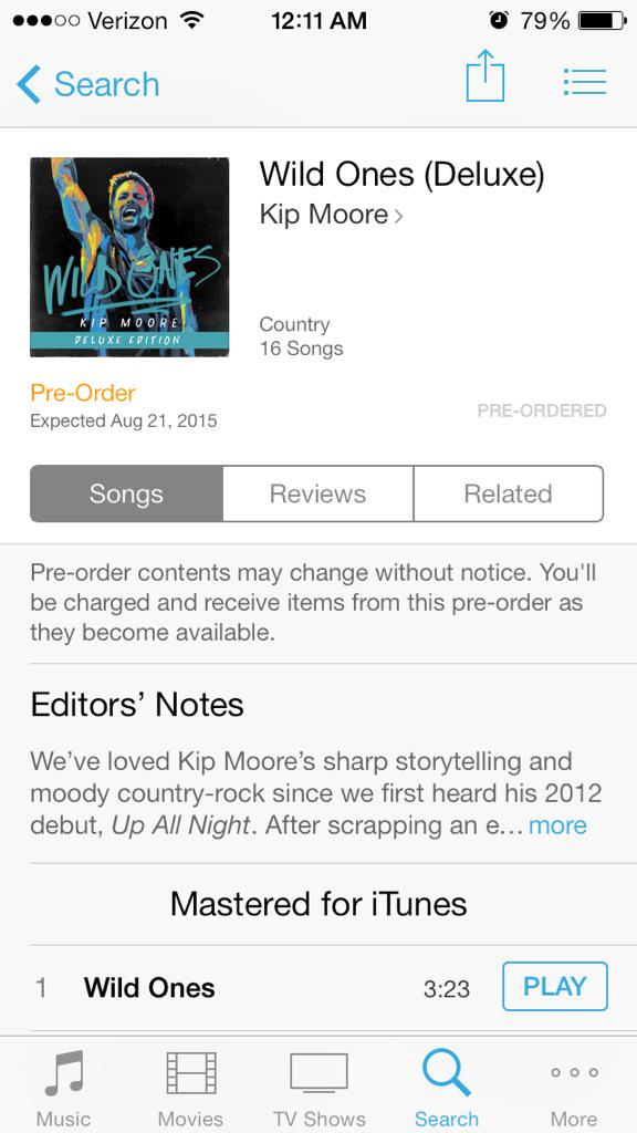 CBassT811's tweet photo. Holy moly, haven't been this excited in awhile! 😮 Pre-Order the new @KipMooreMusic album right now, DO it! #WildOnes http://t.co/h0EVkfOSpz
