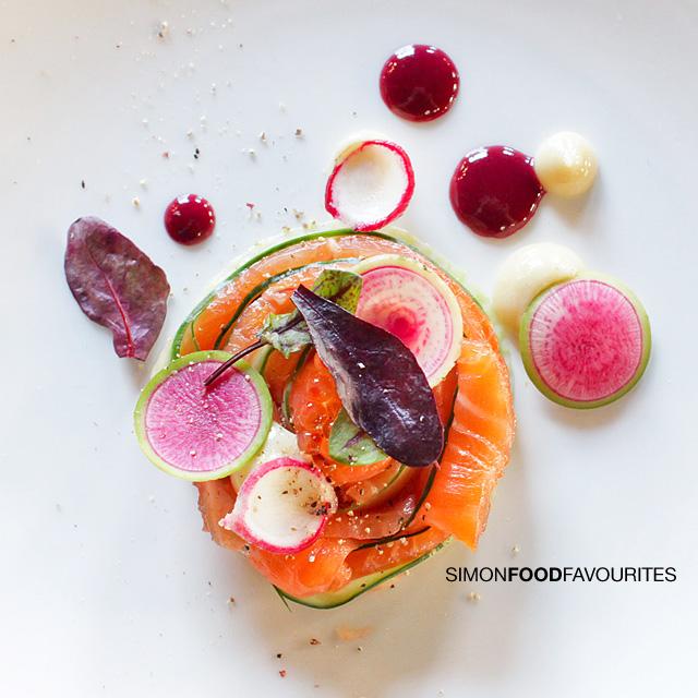 SimonLeong's tweet photo. Ocean trout w/ spiced #pineapple @BrasserieAnanas / thnx @Bite_Com @KingOfFruit #aussiepineapples #theartofplating http://t.co/DomWMO42a4