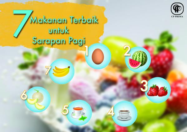 cpprima's tweet image. #CPPTips 7 Makanan Terbaik Untuk Sarapan Pagi: telur, semangka, pisang, melon, teh, kopi tanpa gula, stroberi.
#Tips