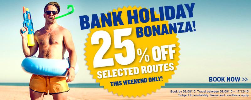 FaxServiceBot's tweet image. Ryanair: This weekend we have 25% off selected routes. #BankHolidayBonanza #Ryanair30 goo.gl/gDQqve