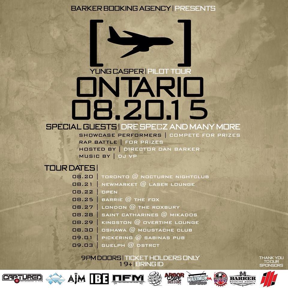 Danbarkerdirect's tweet photo. @YungCasper905 #PilotTour #OntarioHipHop #Torontohiphip #Oshawahiphop #Durhamhiphop #barkerbookingagency #bba http://t.co/NW39QWvyNA