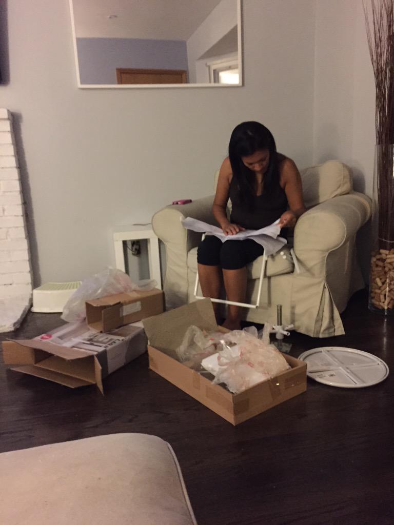 adamkarell's tweet image. I bought @MonicaQC a stool and she put it together all by herself. #soproud #stoolsample #blessed