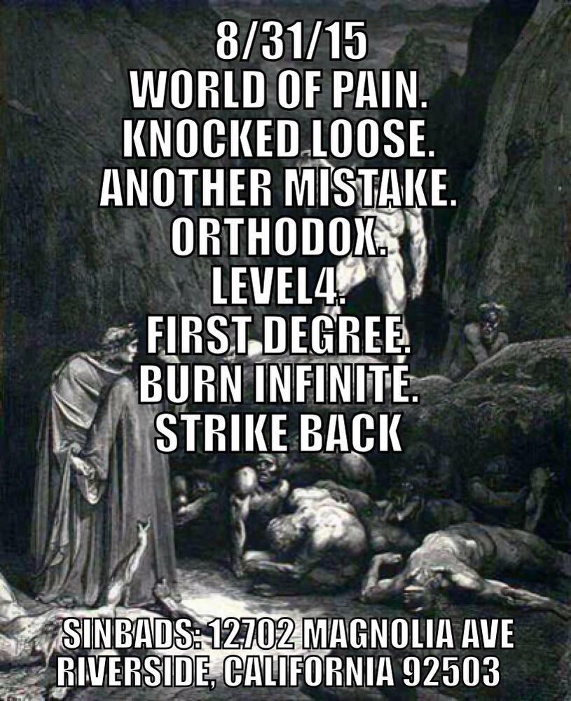 We're stoked to be on this. Come out early and support all the bands!