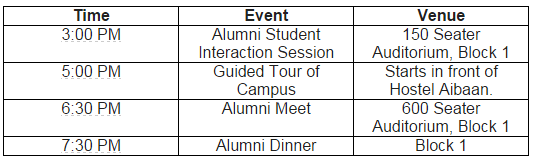 IITGn_Alumni's tweet photo. 1 Day left for 1st Alumni Meet! Schedule has been attached! eagerly waiting for all alumni to join in! http://t.co/MFq19Kninb