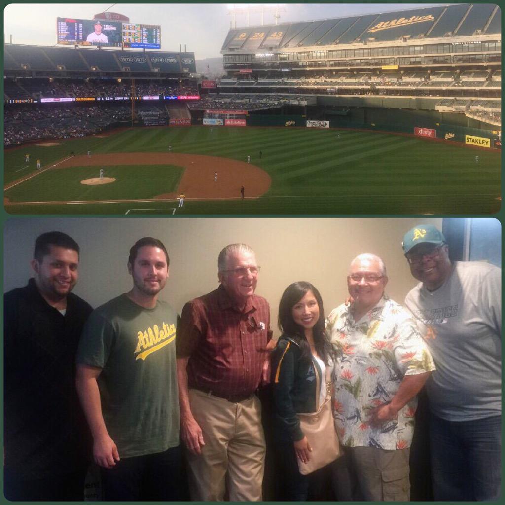 thankful4biden's tweet photo. Thank you Sal &amp; @MikesAutoBody for the incredible suite &amp; delicious food tonight! #oaklandathletics #mikesautobody http://t.co/WPTTz5ox3P