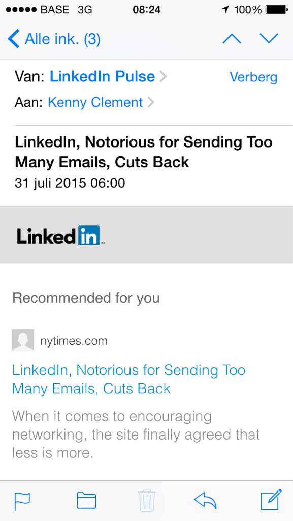 kennyclement's tweet photo. Really?  #LinkedIn http://t.co/2rdZs3v5ii