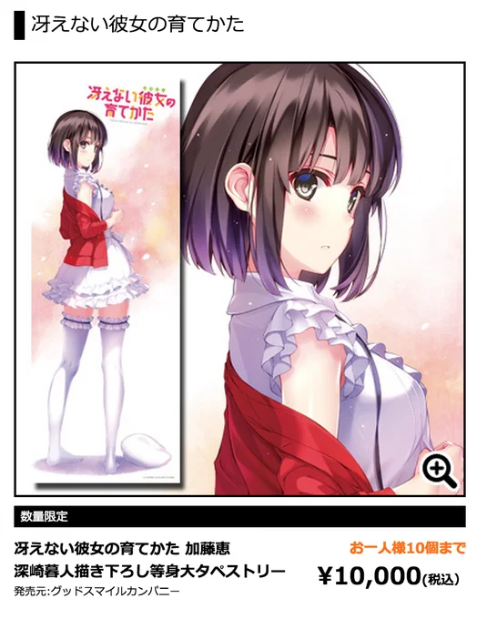 【非売品】冴えない彼女の育てかた Fine 加藤恵 深崎暮人 等身大タペストリー Amazon.co.jp: C92 加藤恵 深崎暮人描き下ろし等身大タペストリー 冴え