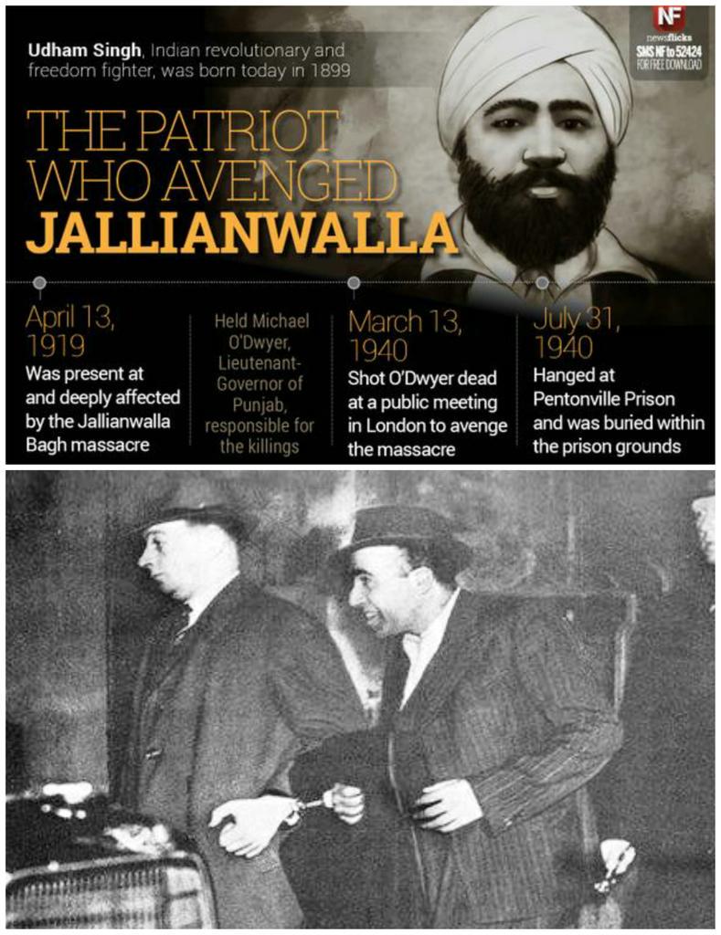 Today we remember Shaheed Udham Singh, hanged 75 years ago for avenging the deaths of the Jallianwalla Bagh massacre