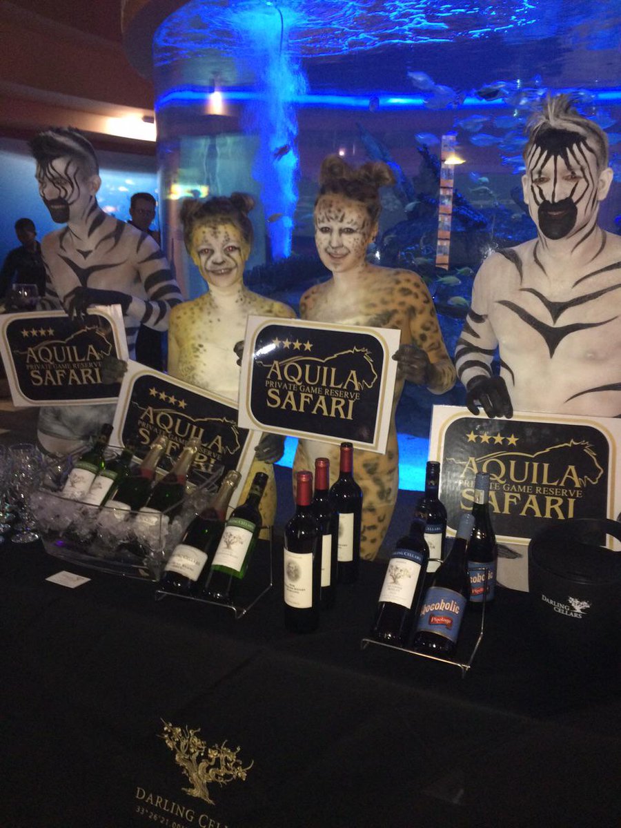 Last night we joined <a href="/AquilaSafaris/">Aquila Game Reserve</a> at <a href="/2OceansAquarium/">Two Oceans Aquarium</a> for their industry function. Even  leopards &amp; zebras joined!