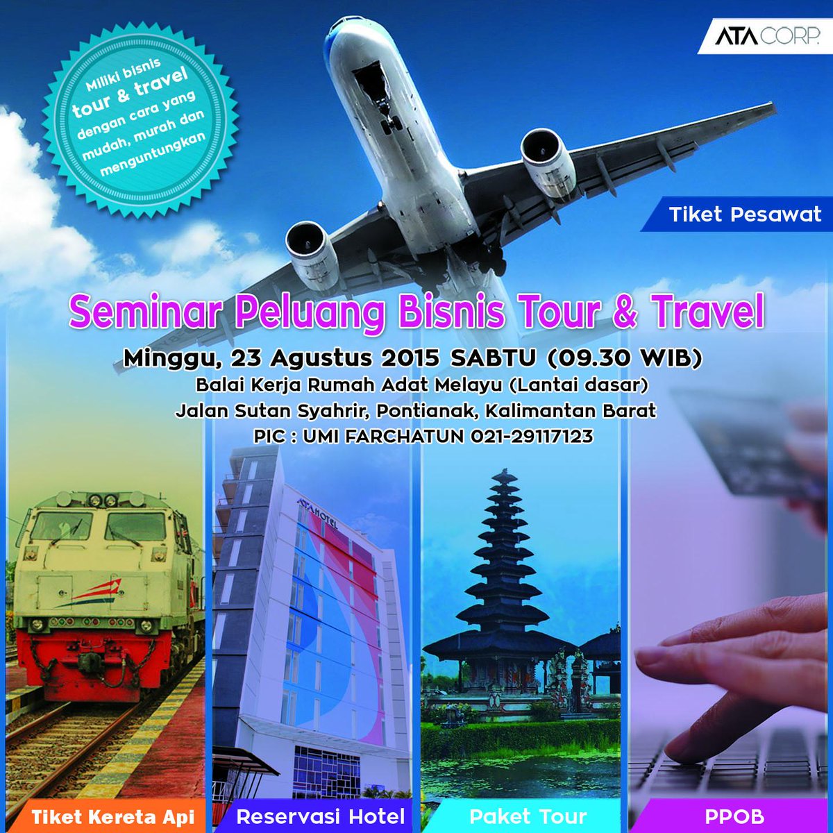 Miliki bisnis tour &amp; travel dengan cara yang MUDAH, MURAH dan MENGUNTUNGKAN!
Tak Percaya??? Buktikan Sendiri!